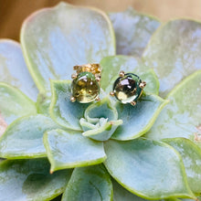 Load image into Gallery viewer, Green Sapphire Studs
