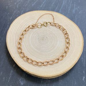 Preloved 9ct Rose Gold Curb Chain Bracelet