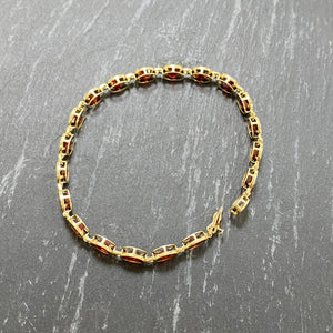 Preloved 9ct Garnet Tennis Bracelet