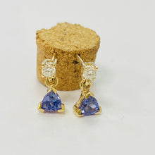 Load image into Gallery viewer, 9ct Tanzanite &amp; Diamond Earrings
