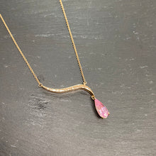 Load image into Gallery viewer, Rose Gold And Pink Sapphire Necklace
