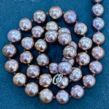 Load image into Gallery viewer, Natural Bronze 9-10mm Pearl Necklace
