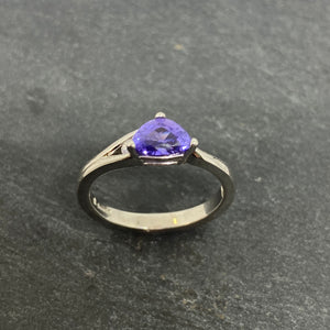 Handmade Sapphire And Diamond Ring In Platinum