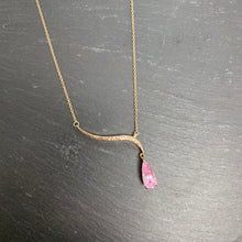 Load image into Gallery viewer, Rose Gold And Pink Sapphire Necklace
