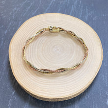 Load image into Gallery viewer, Preloved 9ct Gold 3 Colour Plait Bracelet
