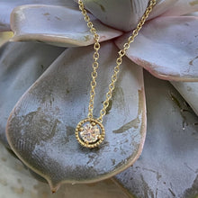 Load image into Gallery viewer, 9ct Yellow Gold Diamond Millgrain Pendant
