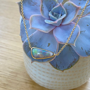 Australian Opal Gold Necklace