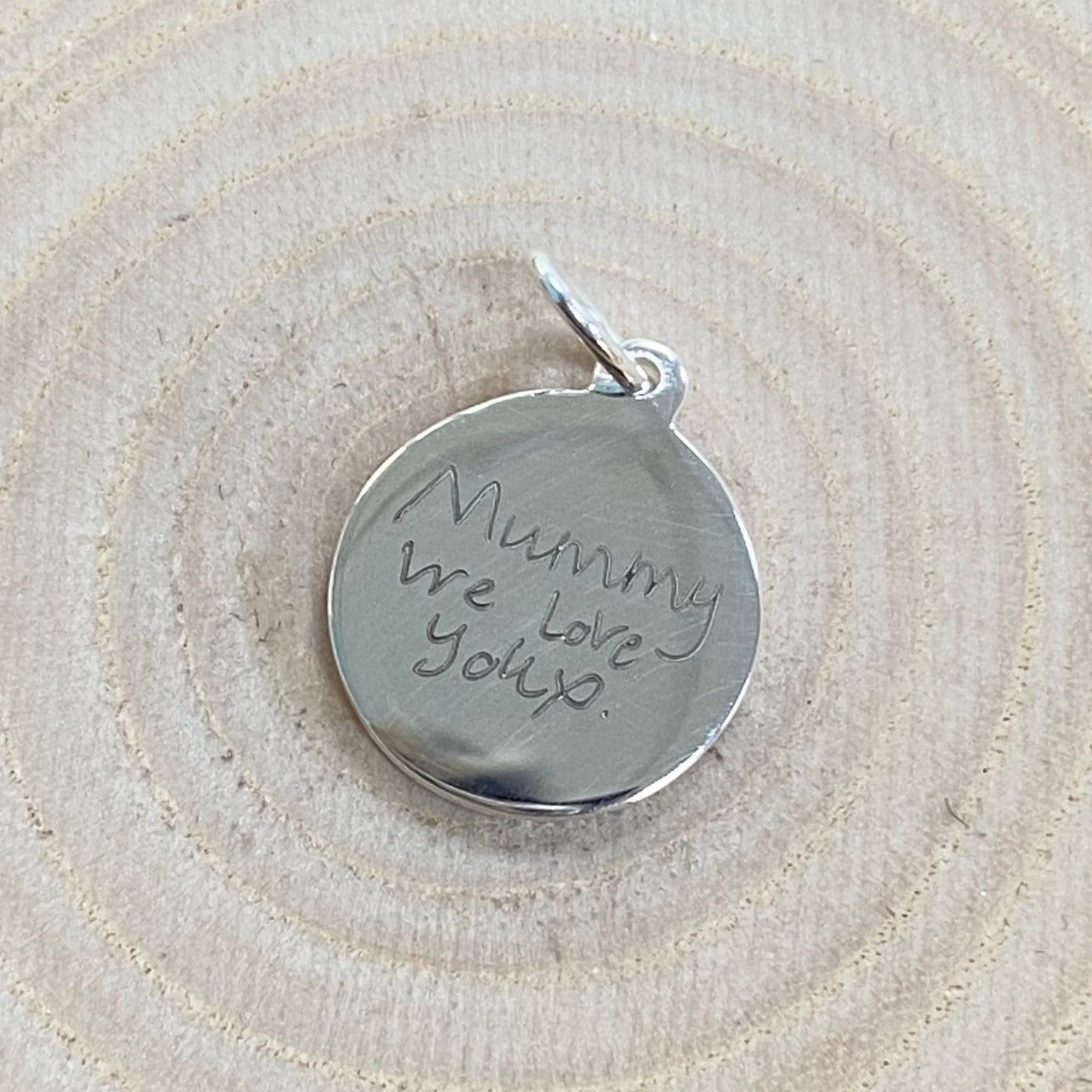 Personalised Silver Disc Pendant