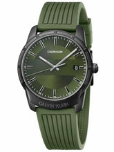 Load image into Gallery viewer, Calvin Klein Stainless Steel Green &amp; Black Gents Watch

