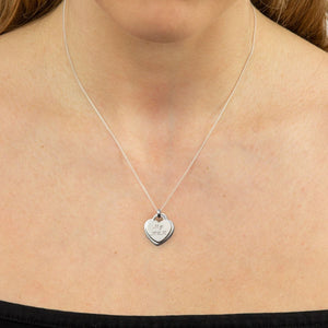 My Mum, My Best Friend Engraved Double Heart Necklace