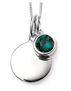 May Birthstone Necklace Emerald
