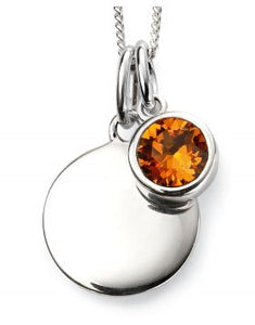 November Birthstone Necklace Citrine