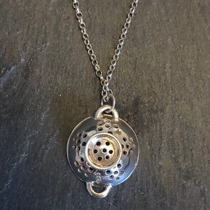 Sterling Silver Sieve Necklace