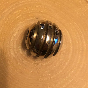 Steel Grooved Ball Pendant