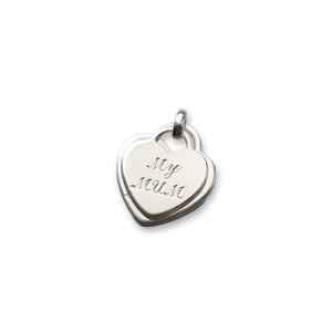 My Mum, My Best Friend Engraved Double Heart Necklace